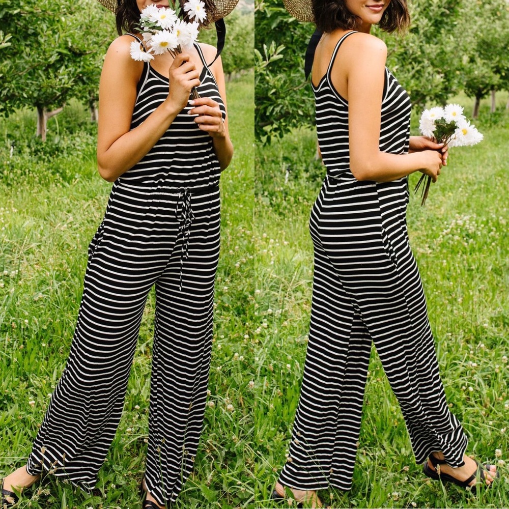 Play All Day Striped Jumpsuit - Picture 2 of 4